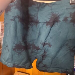 Teal Tie-Dye Women's Shorts